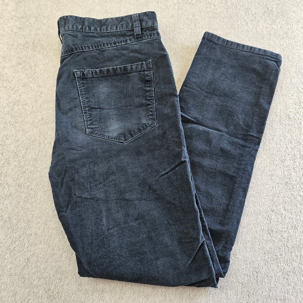 TOMMY HILFIGER | Mens 32x32 Navy Blue Corduroy Straight Leg Pants Stretch Cotton